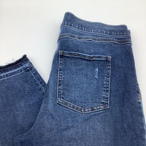Spanx Womens‎ Pull On Raw Hem Jeans Blue Size XL